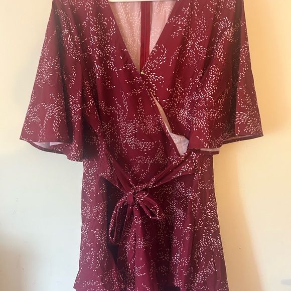 Elegant Maroon Romper - Picture 2 of 11